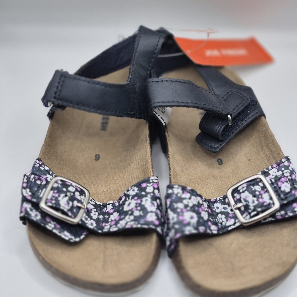 Kids Floral Sandals with Buckle